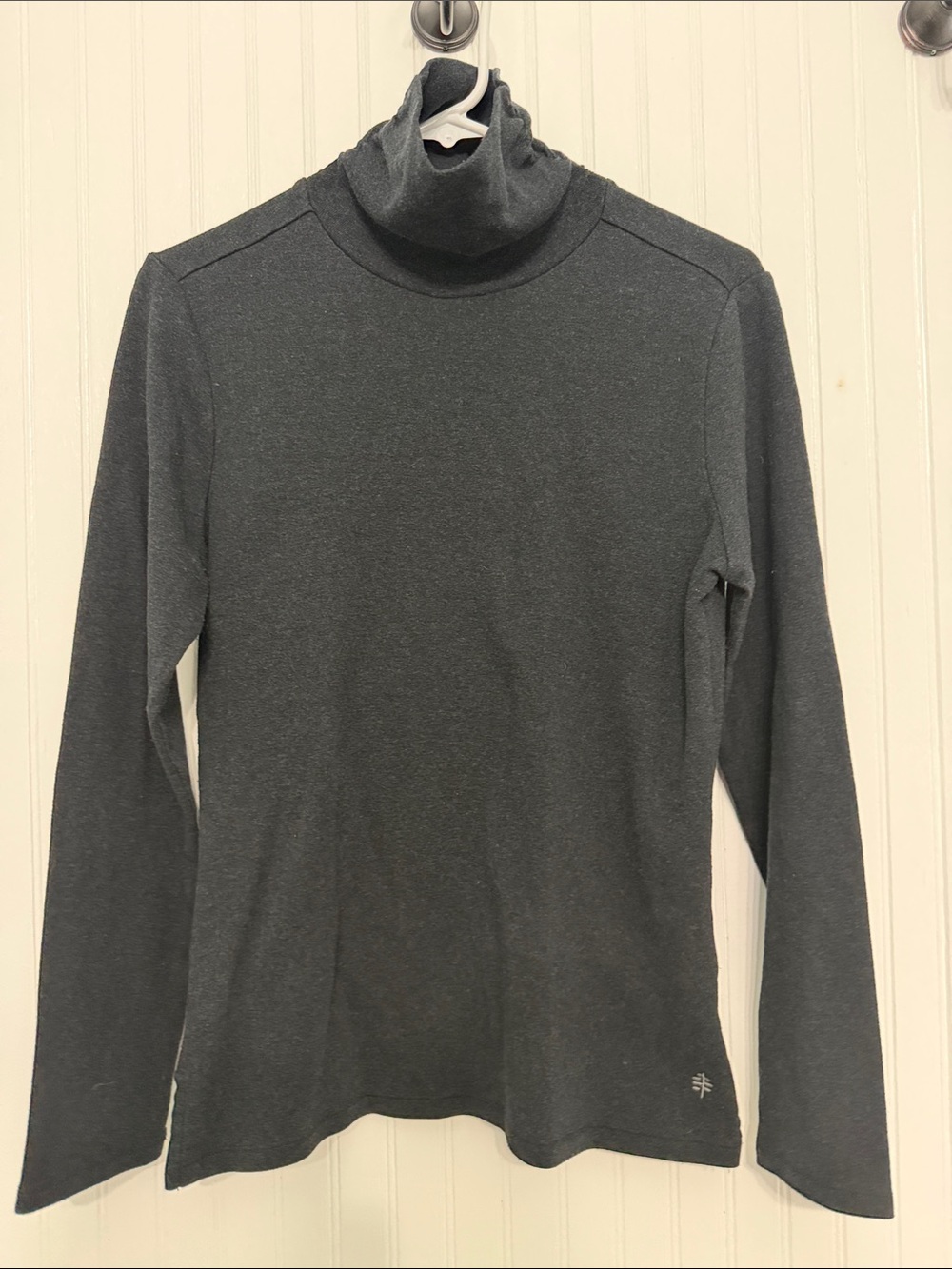Royal Robbins Organic Cotton Long Sleeve Top Charcoal Grey Heather Women M